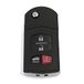 Sourcingmap Sleutelbehuizing met afstandsbediening, 4 knoppen, lemmet, flip afstandsbediening, vervangende doos voor Mazda 3 5 RX-8 CX-7 CX-9