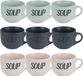 Cosy & Trendy Soepbekers/soepkommen - set 9x stuks - 11 x 8 cm - 510 ml - keramiek - mix kleuren - kommetjes
