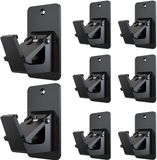 Merkloos Jeu de 8 supports de tringle à rideaux - Noir