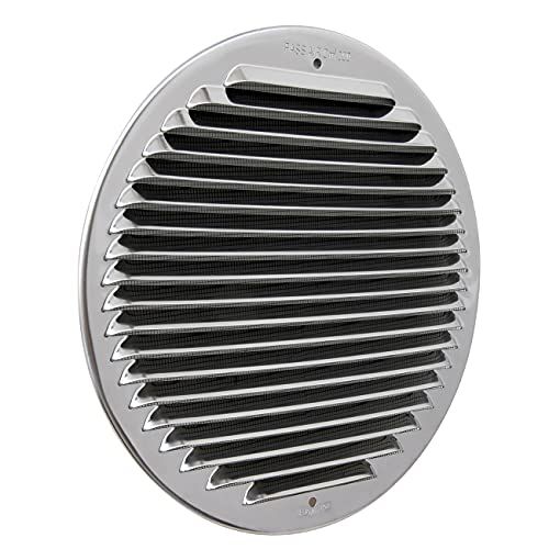 GINT200R ventilatierooster rond roestvrij staal 430 met insectennet overlappen diameter 230 mm