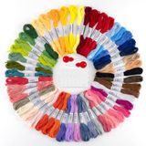 50 noahomedeco Borduurgaren, borduurgaren, 50 kleuren, borduurset voor Braziliaanse armbanden, borduurwerk, creatieve vrije tijd, kruissteek, 8 m, 6 strengen, naaigaren