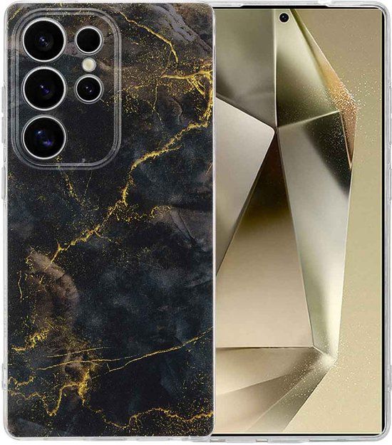 imoshion Hoesje - Geschikt voor Samsung Galaxy S25 Ultra - Black Marble