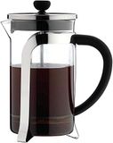 Café Olé Mode Cafetière, glazen behuizing met prachtige roestvrijstalen behuizing en gaasfilter, 800 ml (6 espressokopjes of 2 mokken)