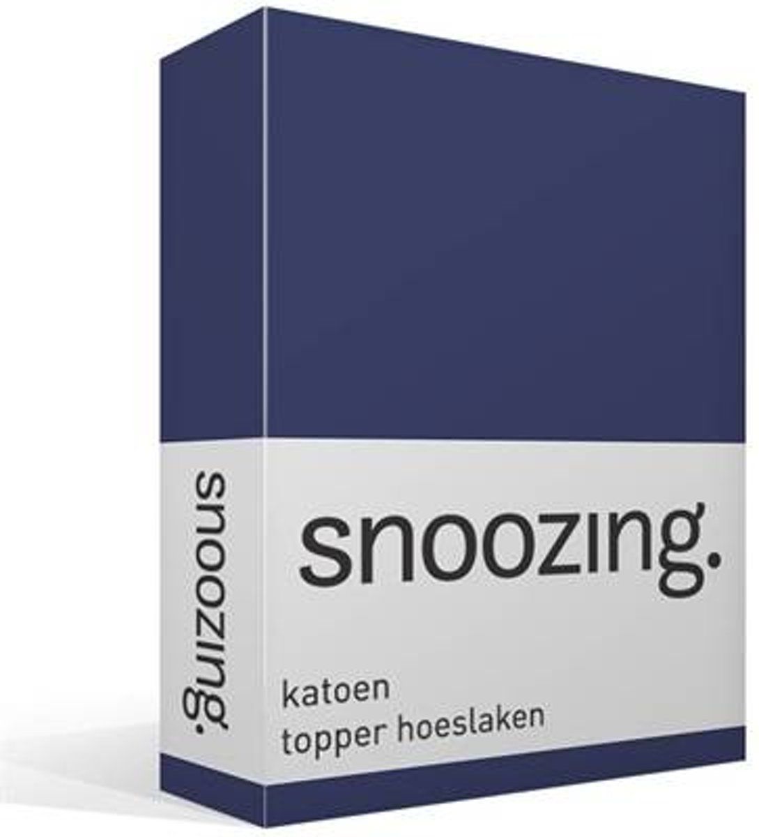 Snoozing Katoen Topper Hoeslaken - 90x200 cm - Blauw