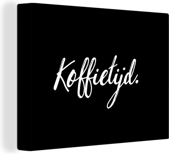 OneMillionCanvasses Canvas schilderij 160x120 cm - Koffietijd - Multicolor