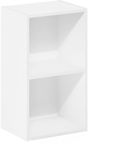 Ibenzoa® Compacte en Stijlvolle Witte Boekenkast met Twee Open Planken voor Elke Kamer