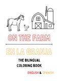 Farm Animals Bilingual Coloring Book