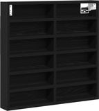 vidaXL Displaykast Zwart Eiken 60 x 8,5 x 58 cm