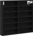 vidaXL Displaykast Zwart Eiken 60 x 8,5 x 58 cm