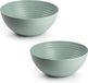 Plasticforte Plat - 2x - D25 x H10.5 cm - plastique - vert menthe