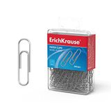 Box Erich Krause Box met 200 metalen klemmen, 28 mm, vernikkeld, paperclips