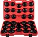 VEVOR Oliefilterdoppenset, 30-delige oliefiltersleutelset, solide stalen dopje voor oliefilter, 3/8 inch, onopvallend oliefilteropzetstuk
