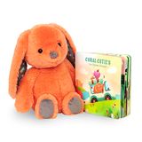 B. toys – Happy Hues – Coral Cutie pluchen konijn met boek – knuffeldier – speelset voor baby’s – speelgoed voor baby’s – 0+ maanden