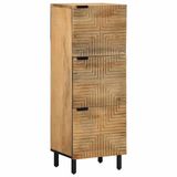 vidaXL - Hoge kast - 40x33x110 cm - massief mango - bruin