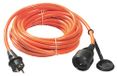 as - Schwabe Verlengkabel 10 m H07BQ-F 3G2,5 IP44 buiten 230 V 16 A, stopcontact 2P + T, oranje