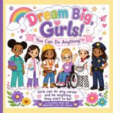 Dream Big, Girls! You Can Do Anything! Educational Coloring Pages with Job Careers for Young Girls All Ages
