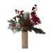 Botané Bouquet artificiel Wild Winter Protée, chrysanthème araignée, calla, eucalyptus, 84 cm