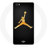 Maniacase Etui voor Huawei P8 Lite Air Michael Jordan Logo Geel