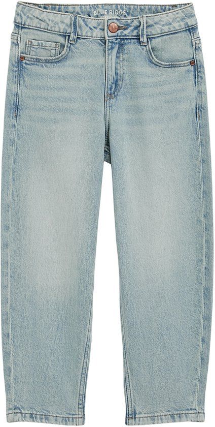 WE Fashion Meisjes barrel fit jeans met studs