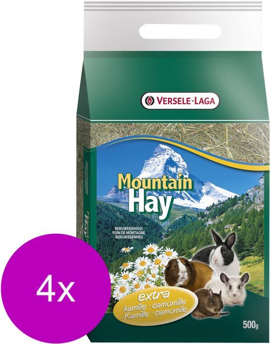 VERSELE-LAGA Bergweidehooi 500 g - Ruwvoer - 4 x Kamille