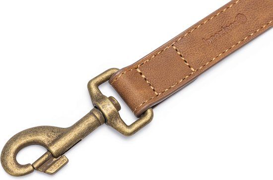 Beeztees Balacron Ax Hondenriem Kunstleer - Bruin - 100 cm x 25 mm