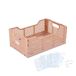 Homéa Opvouwbare en stapelbare kist, maat L (40 x 30 x 17 cm), kleur: granietroze
