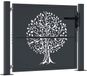 vidaXL Poort - Boomontwerp - 105x80 cm - Staal - Antraciet