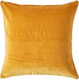 Homescapes Mosterdgeel Fluweel Kussenhoes 60 x 60 cm
