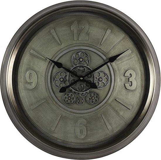 Countryfield Klok Lotte metaal zilver 63 cm