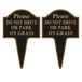 Yuntarda Niet rijden of parkeren op gras bord, 2-pack 25,4 cm x 35,6 cm Stay Off Grass bord met geïntegreerde inzet, roestvrij aluminium tuinbord, eenvoudig te installeren voor gebruik buitenshuis