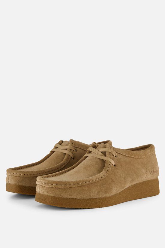 Clarks WallabeeEVOSh Womens Dark Sand Suede, 8