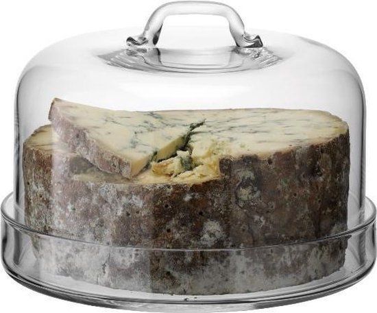 L.S.A. Serve Serveerplateau met Stolp - ø 24 cm - Glas - Transparant