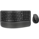 Logitech Wave Keys and Lift Combo - Toetsenbord en muis set - draadloos - Bluetooth LE, 2.4 GHz - QWERTY - VS internationaal - grafiet