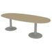 Quadrifoglio Vergadertafel ovaal blad lengte 240 cm 2 poten
