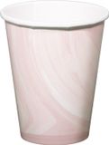 Folat Party Products Folat Bekers Marmer Roze 250ml - 6 stuks