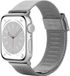 Just In Case Bracelet en soie et acier pour Apple Watch 44-49mm Argent