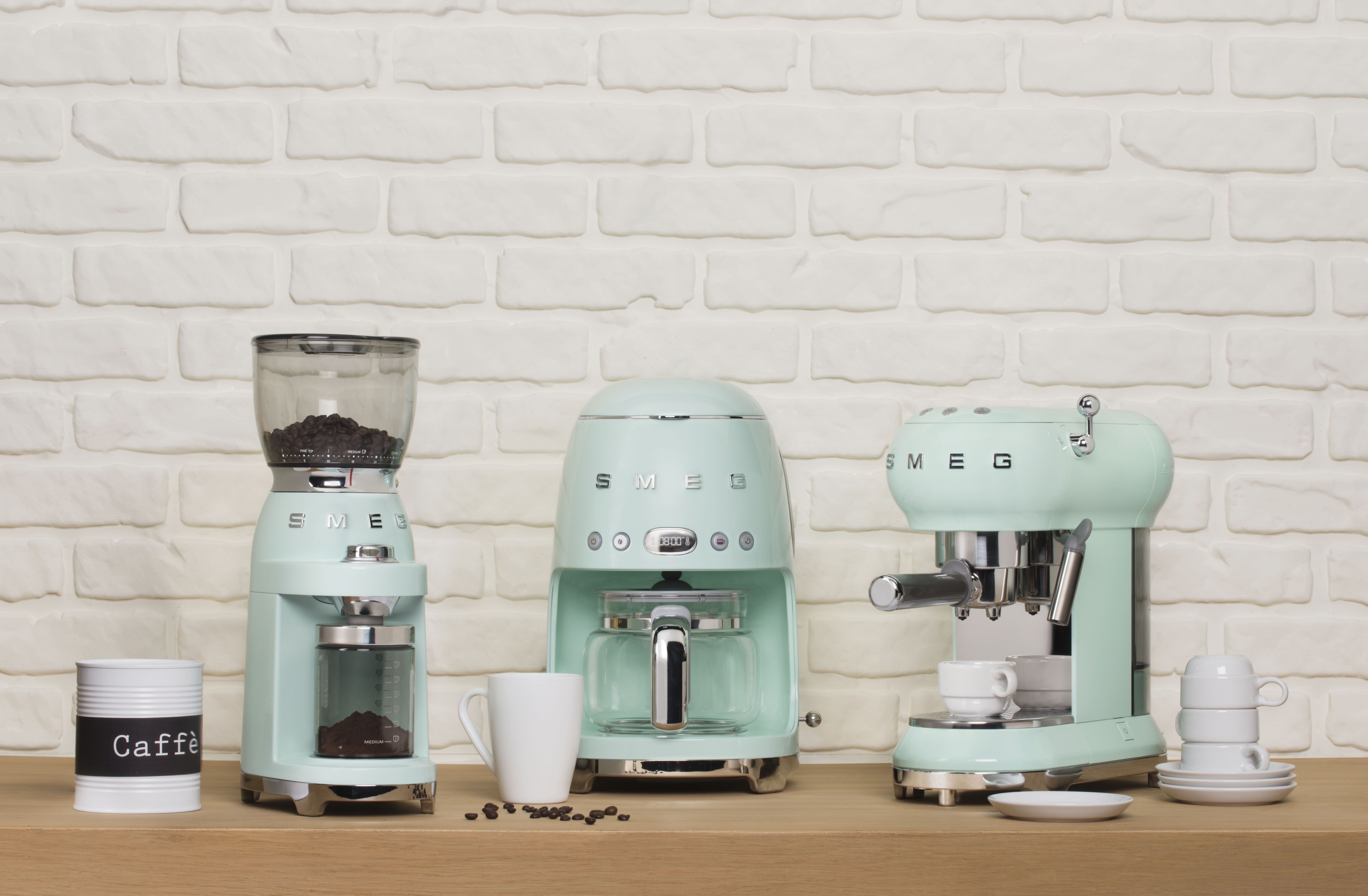 Smeg CGF01PGEU Koffiemolen - Groen - Burr Grinder - 30 Maalstanden