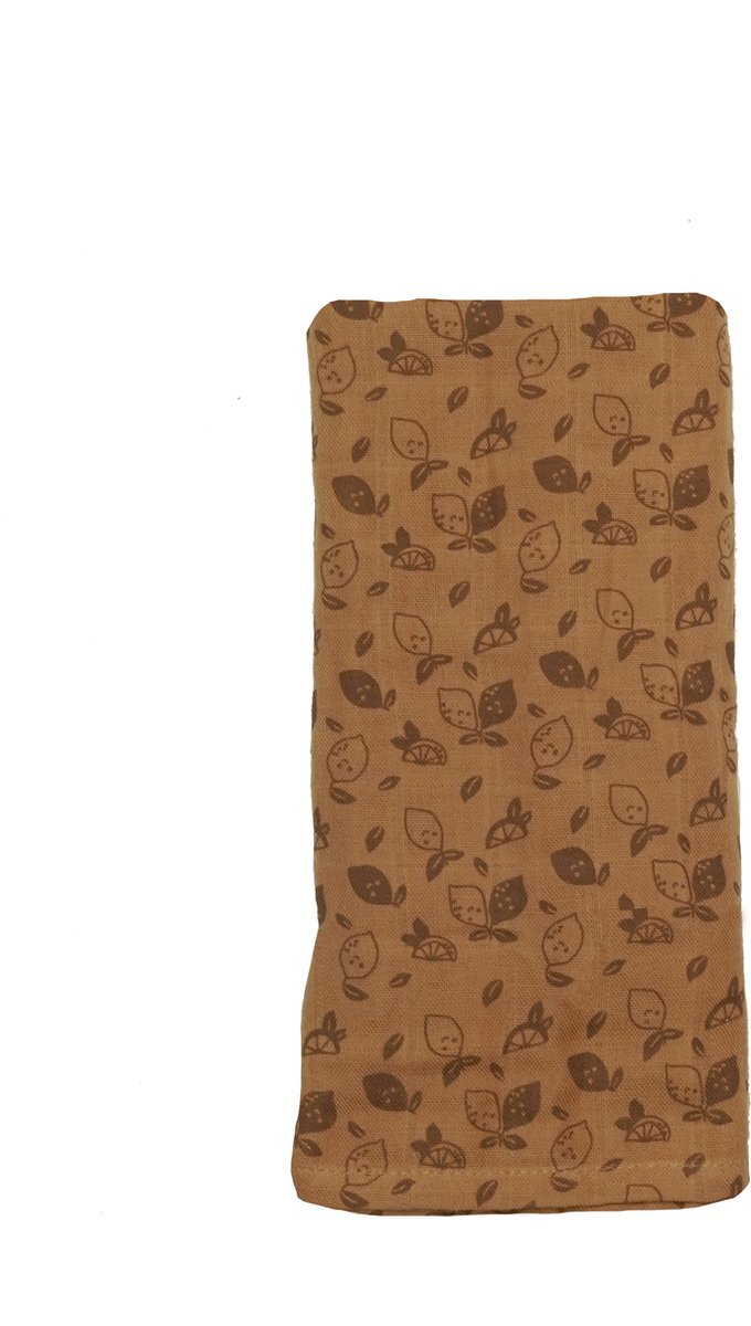 Snoozebaby Organische Wikkeldoek Toffee Lemon - 80x80 cm