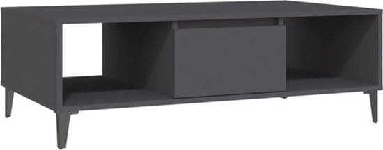 vidaXL Salontafel 103,5x60x35 cm bewerkt hout grijs