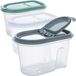 Boîtes de conservation plastique - set de 4 pièces - 1 litre - Transparent - Avec bec verseur