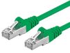 PremiumCord Netwerkkabel, ethernet, LAN en patchkabel CAT6a, 10Gbit/s, S/FTP PIMF afscherming, AWG 26/7, 100% Cu, snel flexibel en robuust RJ45-kabel, groen, 0,25 m