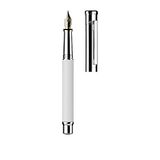 Otto Hutt D04 vulpen messing wit geplatineerd mat 13,2 cm lijndikte F 018-11223