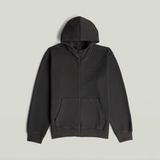 G-Star Unit washed full zip hdd sw l/s Heren Joggingbroeken M Katoen dk black gd