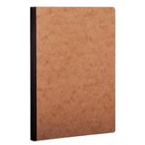 Clairefontaine 79543C Collectie Nomaddict (ex Age Bag) Genaaid Notitieboek met Linnen Rug Bruin - A5 14,8x21 cm - 192 Pagina's STIPPEN - Wit Papier 90 g - Omslag Glanskarton met Lederkorrel