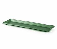 Plasticforte Plantenbak water onder opvangschaal - groen - rechthoek - 59 x 19 cm