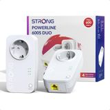 STRONG AV600 Mbit/s Powerline adapterset met stopcontact