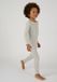 Damart - Lang ondergoed Thermolactyl, fleece ribboorden - Kinderen - Grijs - 8 JAAR