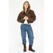 Est'seven trenchcoat met wol - bruin