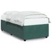 VidaXL Cadre de lit sans matelas, vert foncé, 90x190 cm, velours