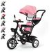 Tricycle pour enfants - Avec barre de poussée - Convient pour 1-5 ans - Siège pivotant - Grandes roues - Panier & sac - Capacité de charge >20 kg - Couleur ivoire